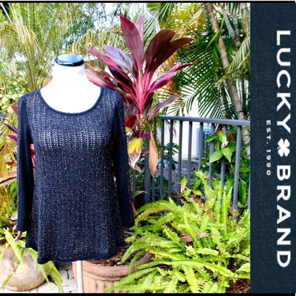 Lucky Brand Black Knit Sweater